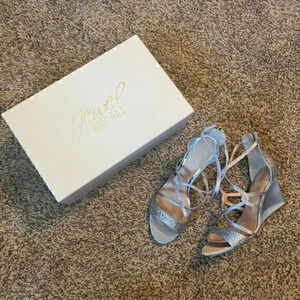 Jewel by Badgley Mischka embellished Ally wedge heels